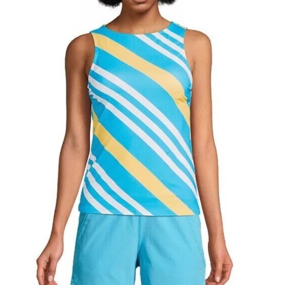 NWT Lands' End Chlorine resistant Tankini Swim top - Picture 1 of 5